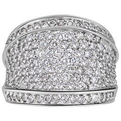 2.45ct Round Cut Diamond Right Hand Ring in 14K White Gold