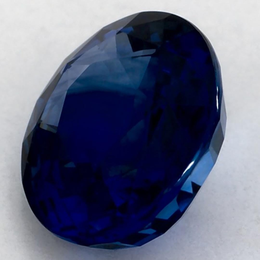 2.46 Karat Blauer Saphir Oval Loser Edelstein Damen im Angebot