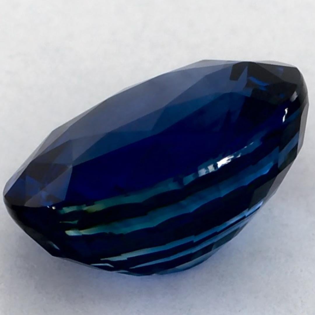 2.46 Karat Blauer Saphir Oval Loser Edelstein im Angebot 3