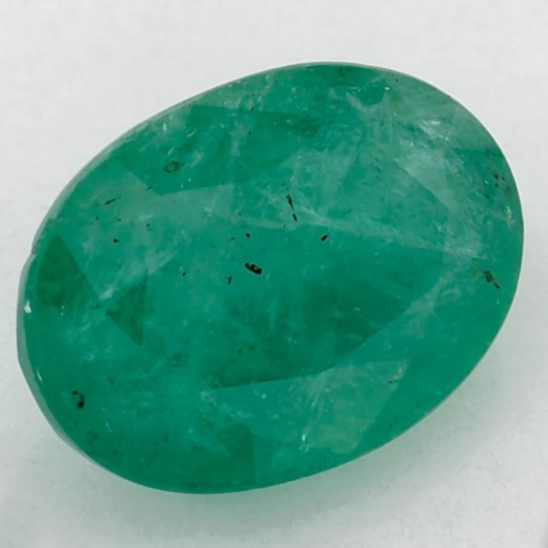 Oval Cut 2.46 Ct Emerald Oval Loose Gemstone For Sale