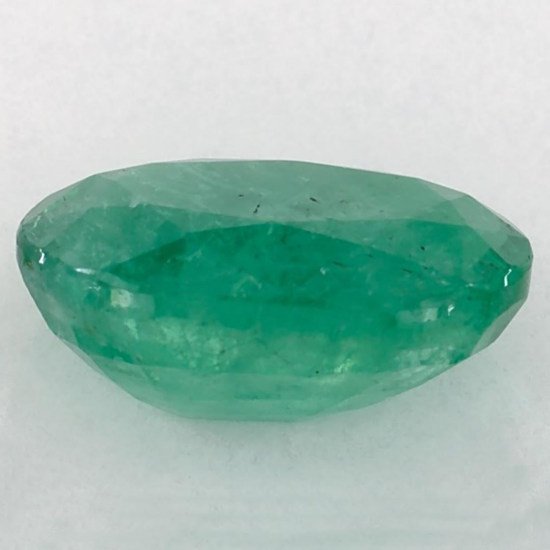 2.46 Ct Emerald Oval Loose Gemstone In New Condition For Sale In Fort Lee, NJ