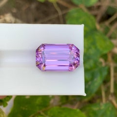 24.60 Carat Natural Loose Pink Kunzite Stone Emerald Cut Afghan Gemstone