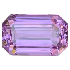 24.60 Carat Natural Loose Pink Kunzite Stone Emerald Cut Afghan Gemstone