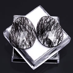 24.60 Carat Natural Rutilated Quartz Pair