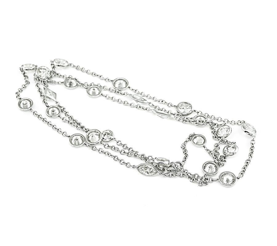 24.60ct Diamond By The Yard Necklace In Good Condition For Sale In New York, NY