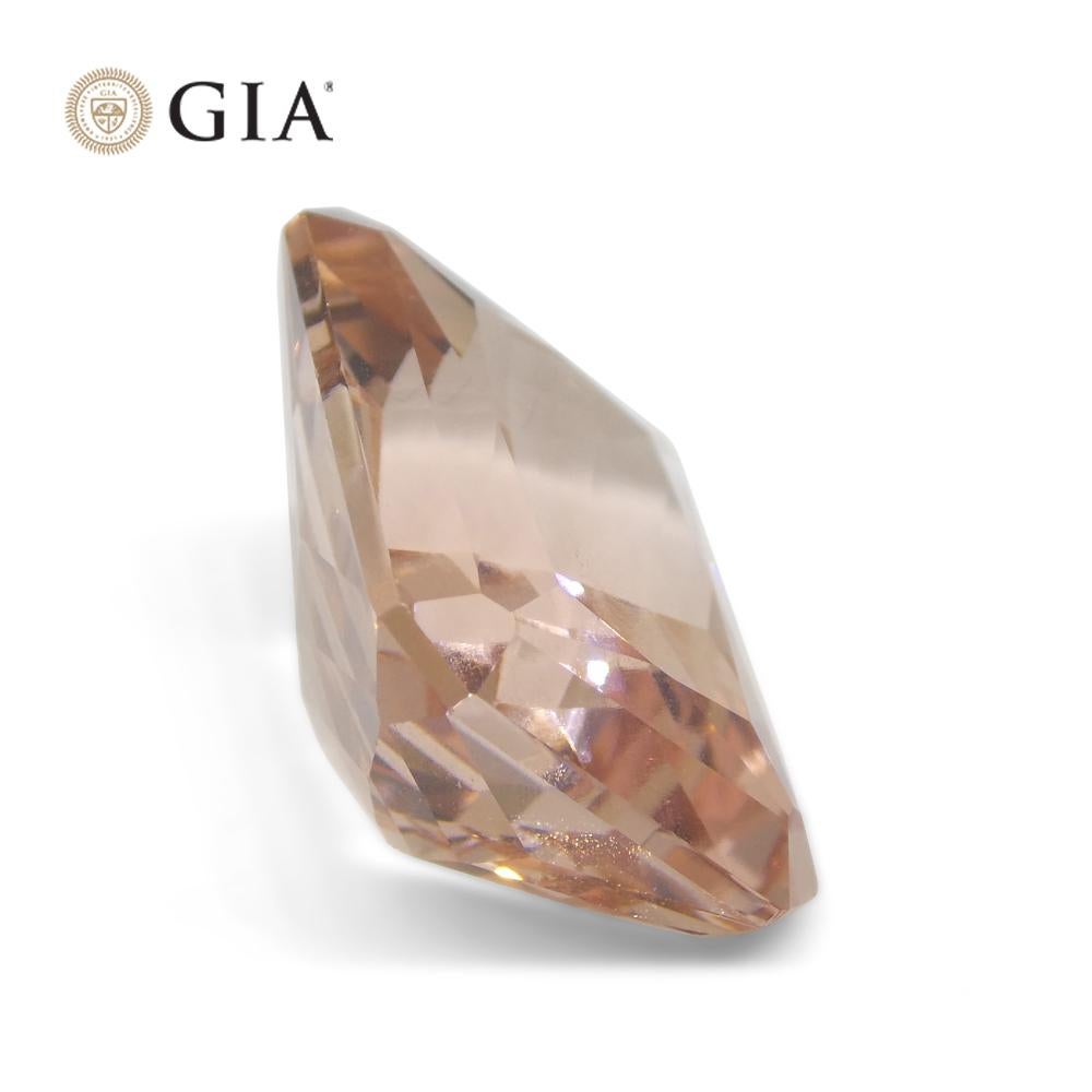 24.65ct Octagonal Orangy Pink Morganite GIA Certified For Sale 7