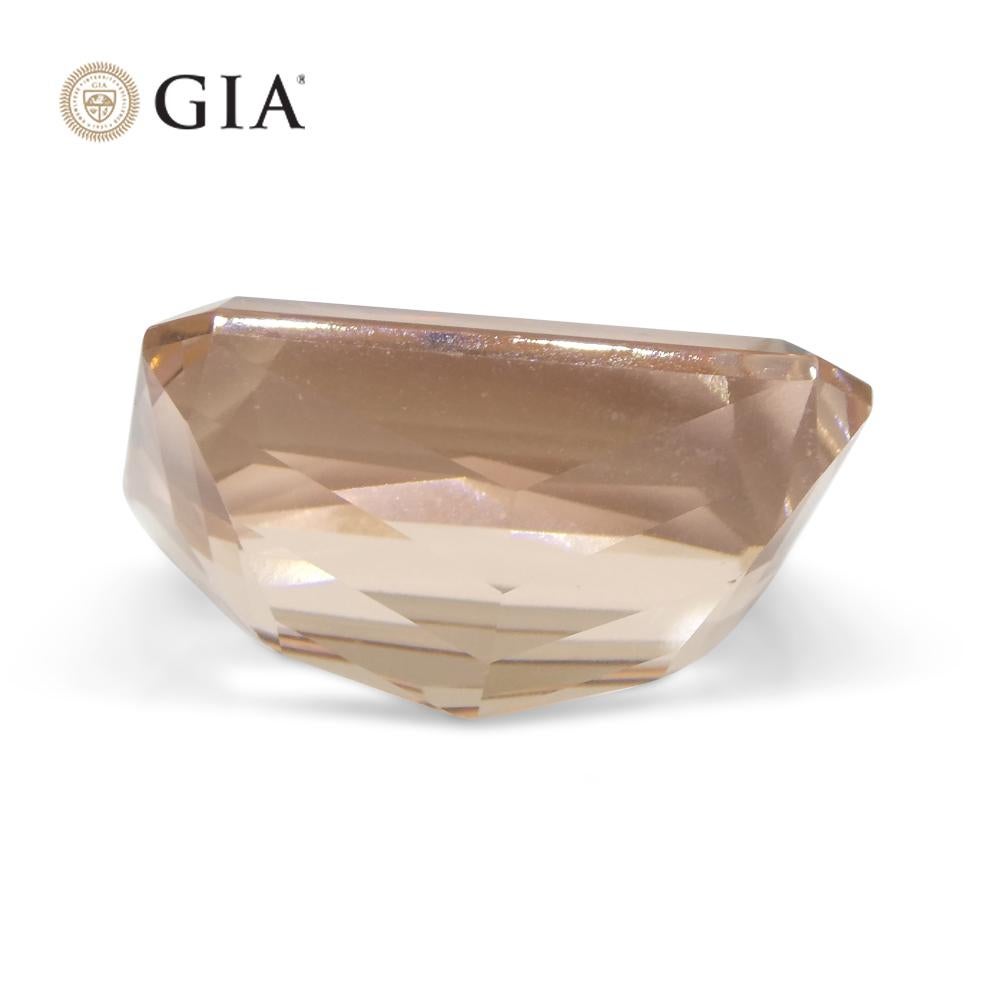 24.65ct Octagonal Orangy Pink Morganite GIA Certified For Sale 8