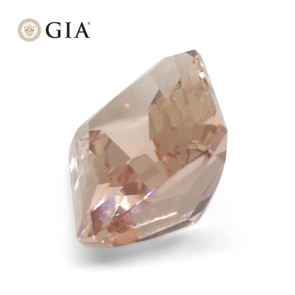 24.65ct Octagonal Orangy Pink Morganite GIA Certified For Sale 9
