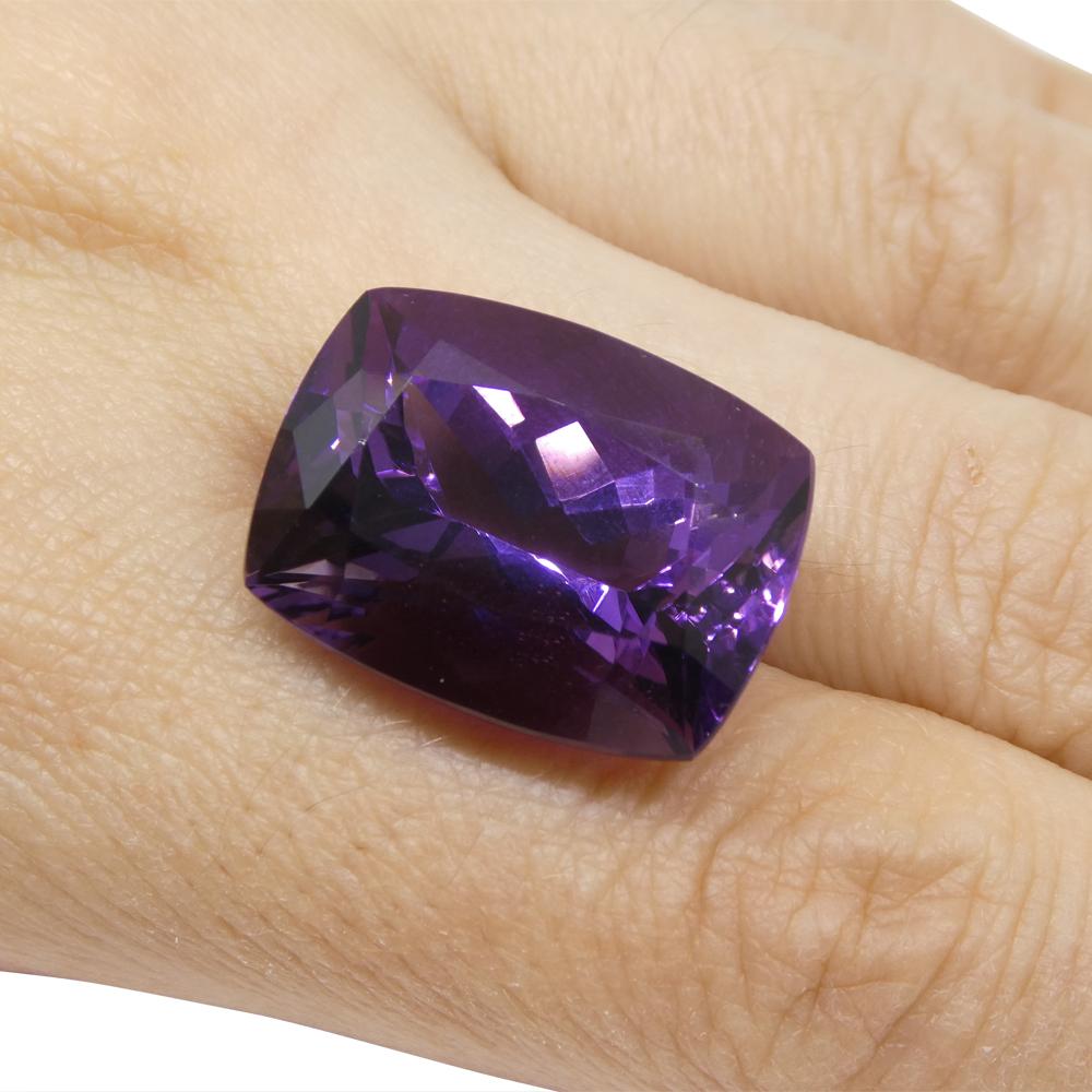 24.69ct Cushion Purple Amethyst from Uruguay For Sale 2