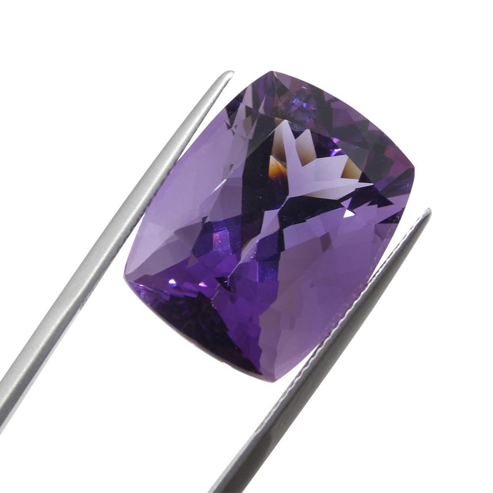 24.69ct Cushion Purple Amethyst from Uruguay For Sale 3
