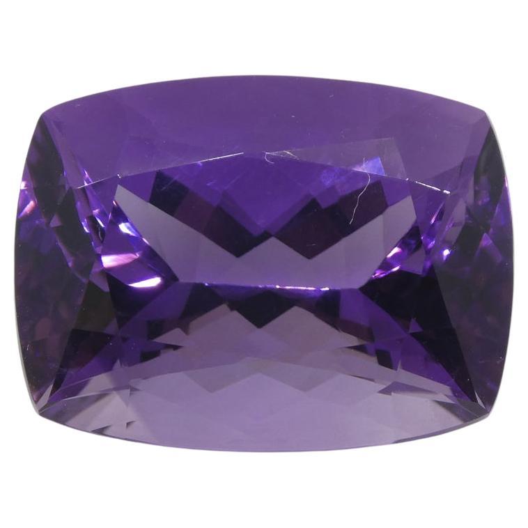 24.69ct Cushion Purple Amethyst from Uruguay For Sale