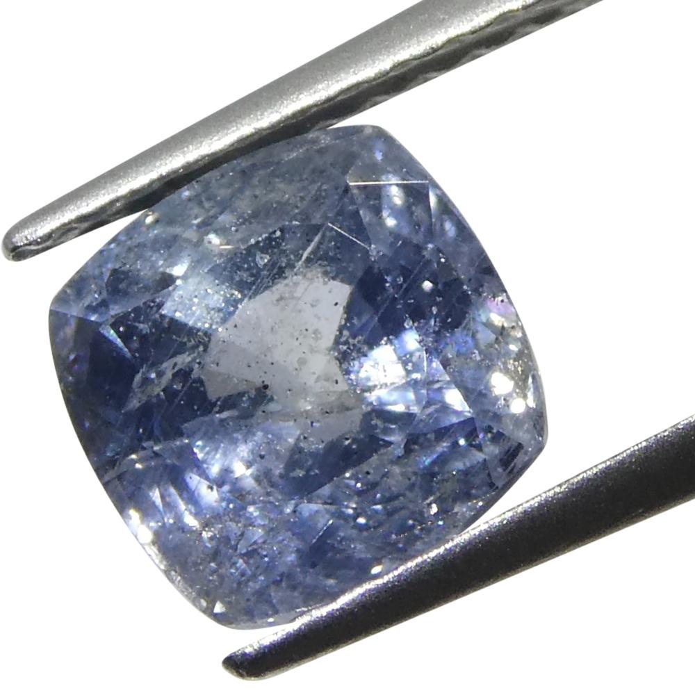 2,46 Karat blauer Saphir im Kissenschliff aus Tansania, unerhitzt im Angebot 5