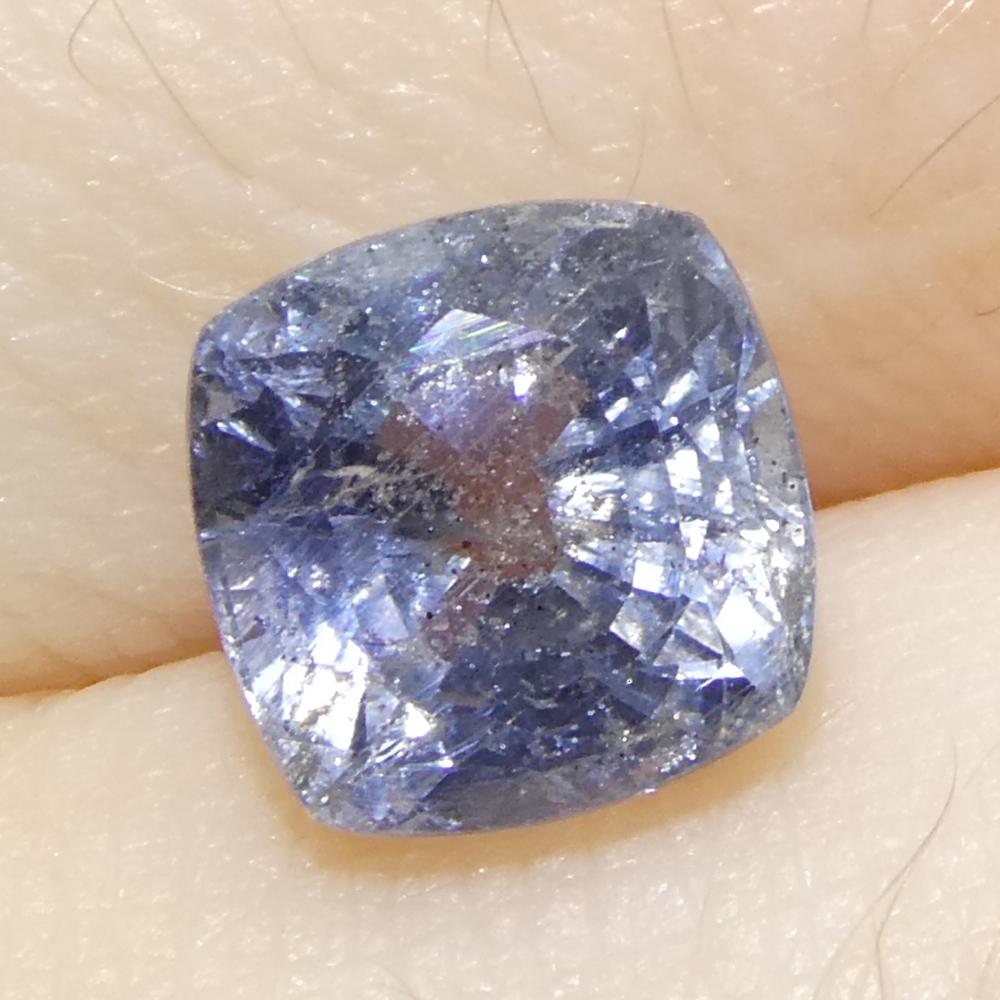 2,46 Karat blauer Saphir im Kissenschliff aus Tansania, unerhitzt im Angebot 7