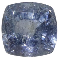 2,46 Karat blauer Saphir im Kissenschliff aus Tansania, unerhitzt