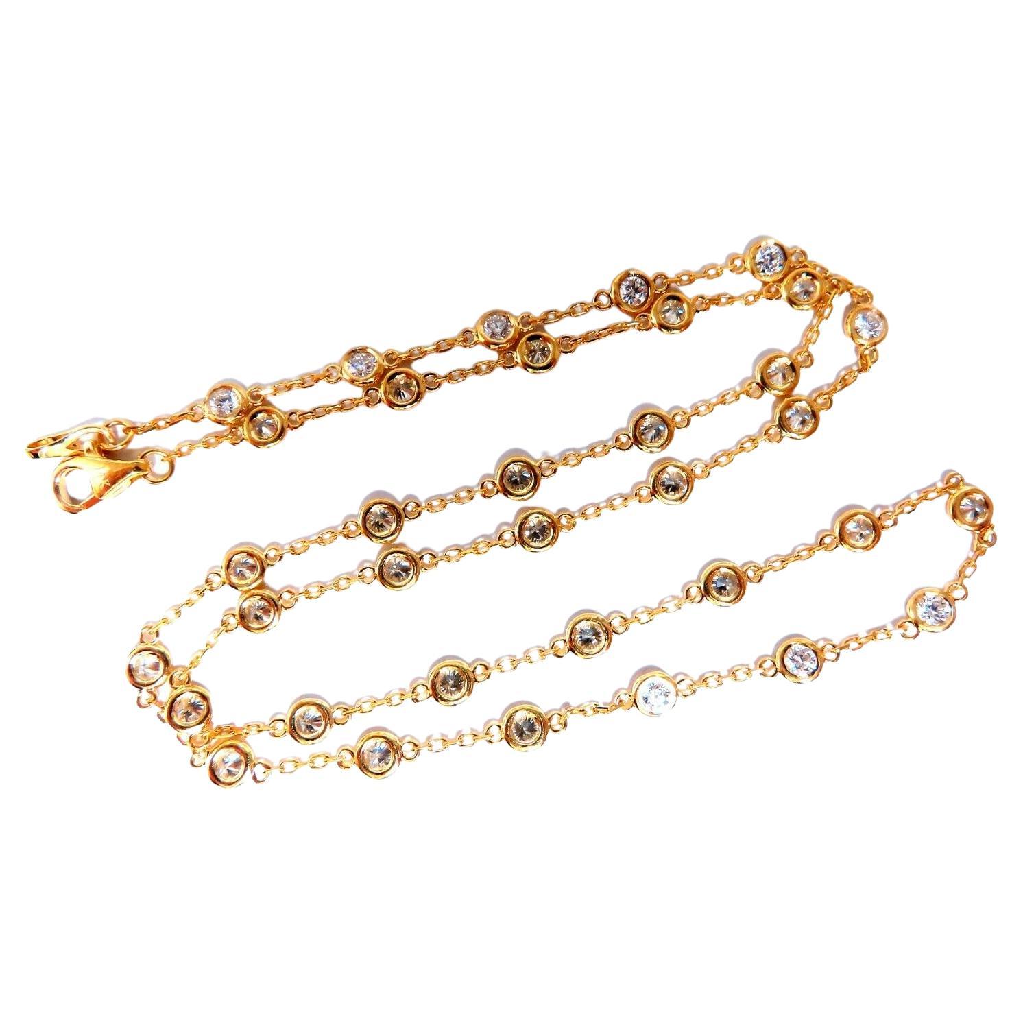 1.52 Carat Diamonds Eternity Station by Yard Double Wrap Necklace 14