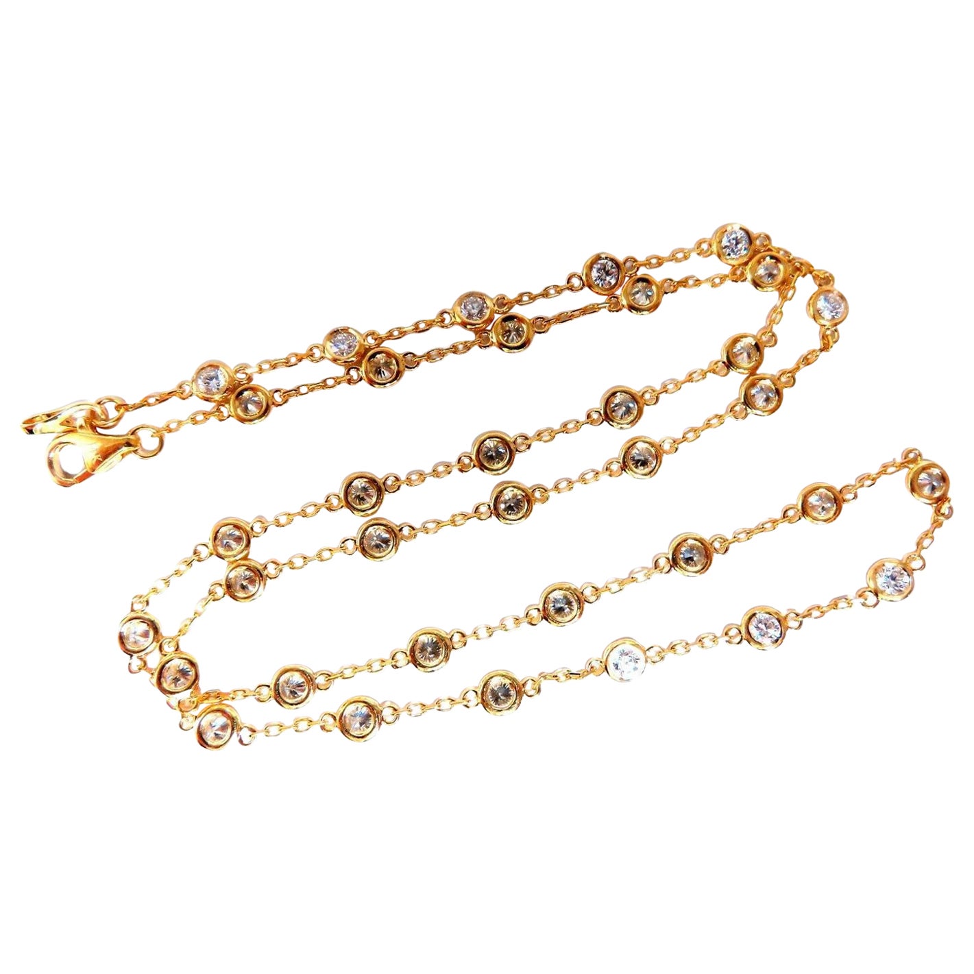 2.46ct Diamonds Eternity Station by Yard Collana a doppio giro 14kt I/vs