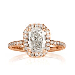 2.46ct Radiant Cut Diamond Engagement Ring