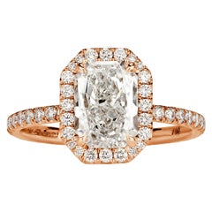 2.46ct Radiant Cut Diamond Engagement Ring