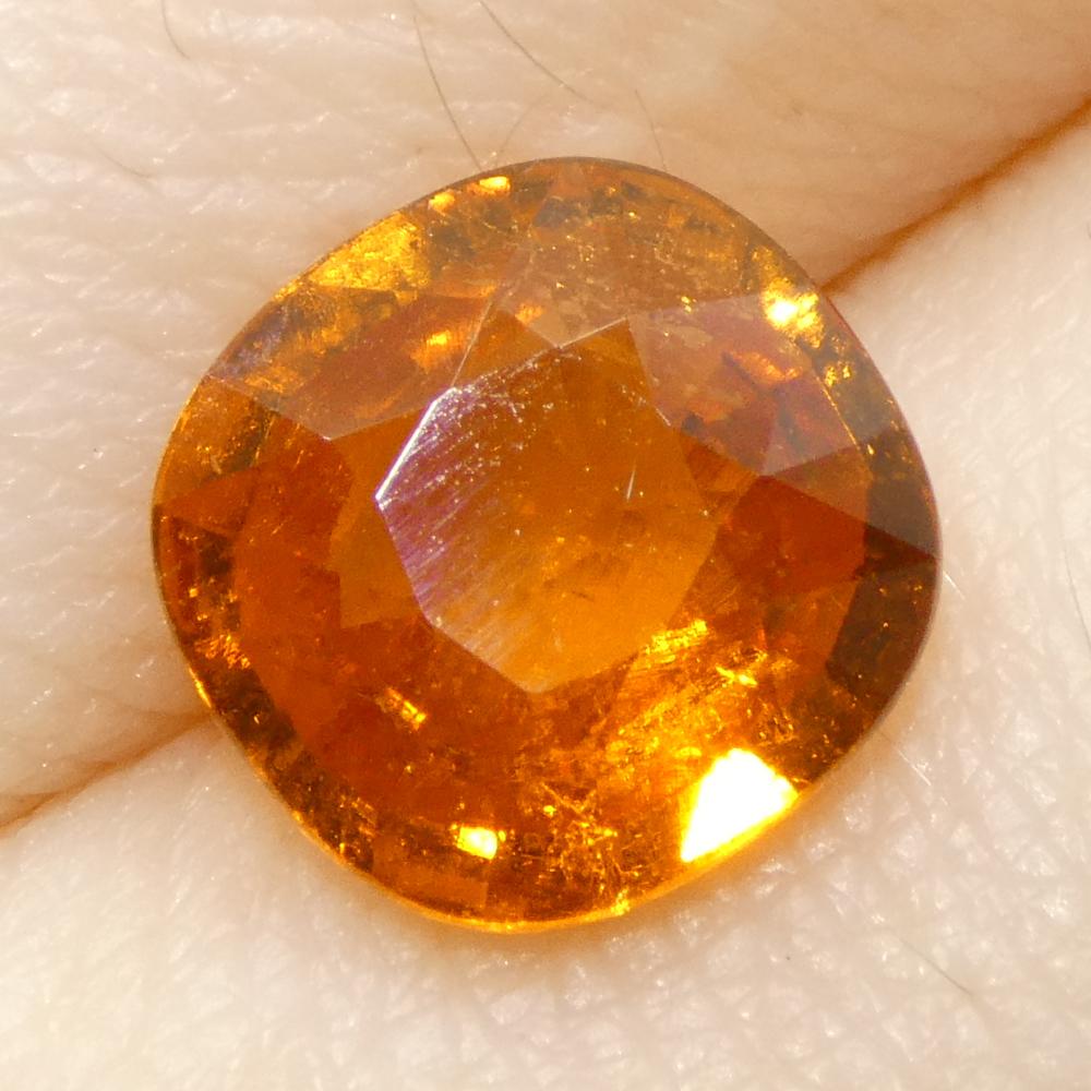 2.46ct Square Cushion Fanta Orange Mandarin Spessartite/Spessartine Garnet from For Sale 7