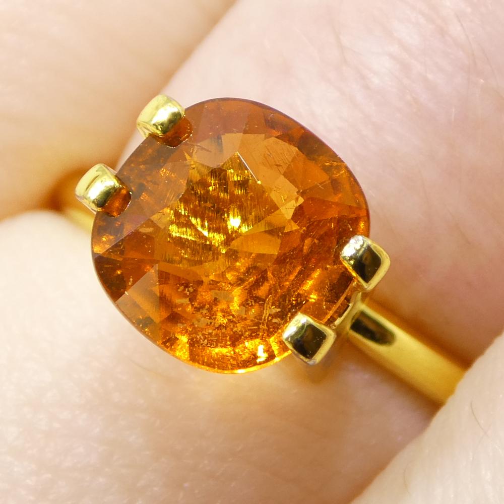 2.46ct Square Cushion Fanta Orange Mandarin Spessartite/Spessartine Garnet from For Sale 9