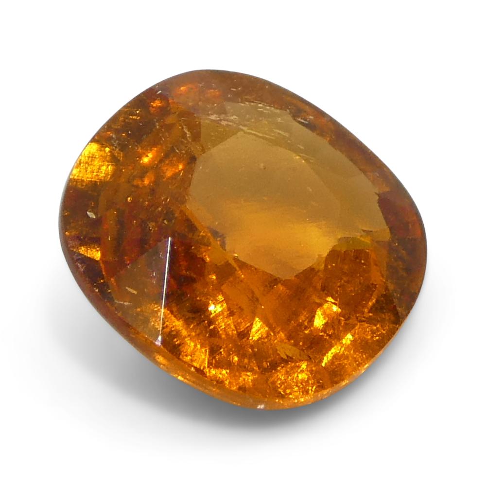 2.46ct Square Cushion Fanta Orange Mandarin Spessartite/Spessartine Garnet from For Sale 4