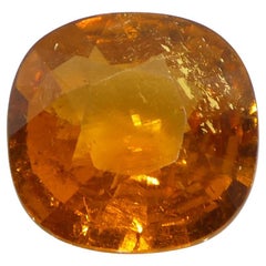 2.46 Karat Quadratischer Kissen Fanta Orange Mandarin Spessartit/Spessartine Granat aus