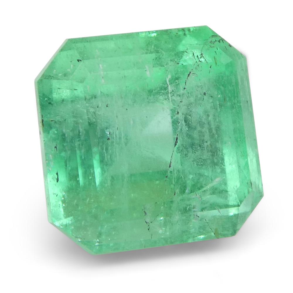 Descrizione:

Tipo di gemma: Smeraldo 
Numero di pietre: 1
Peso: 2,46 carati
Misure: 7,64 x 7,44 x 6,20 mm
Forma: Quadrato
Stile di taglio Corona: Taglio a gradini
Padiglione Stile di Taglio: Taglio a gradini 
Trasparenza: Trasparente
Chiarezza: