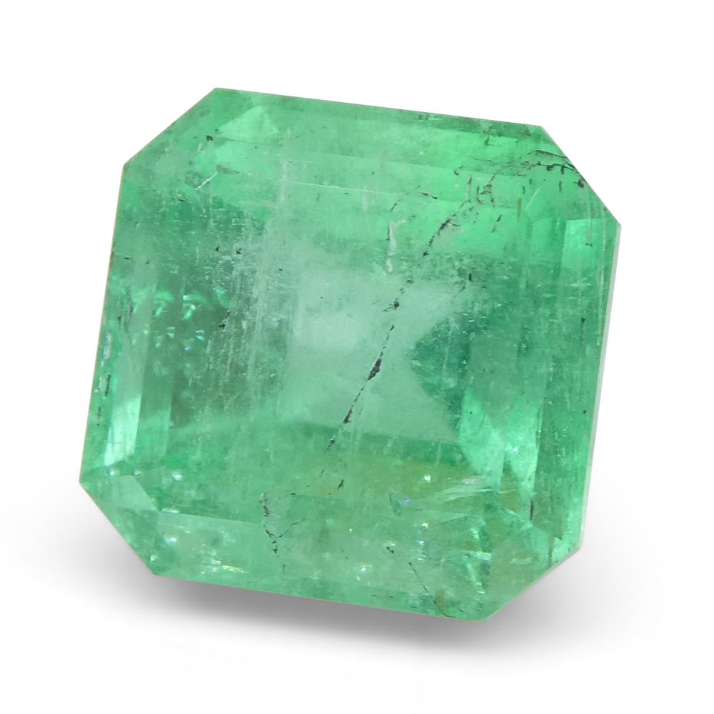 Quadrato 2.46ct Smeraldo verde quadrato dalla Colombia in vendita