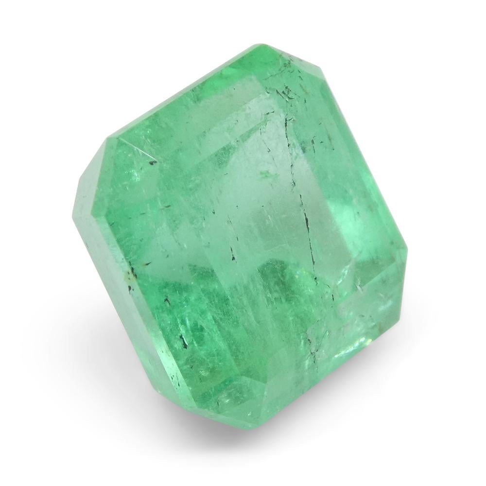 2.46ct Square Green Emerald from Colombia For Sale 1