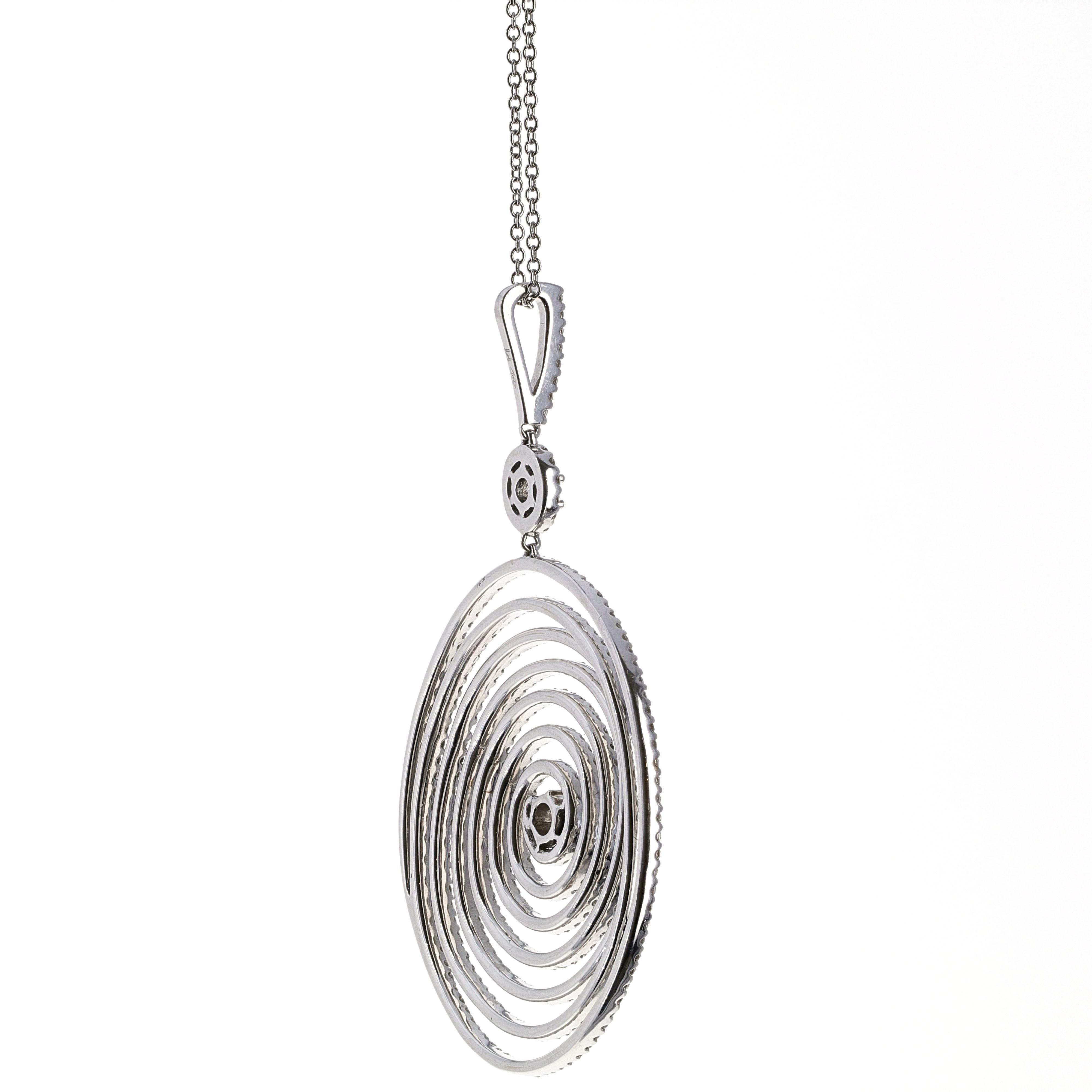 swirl diamond necklace