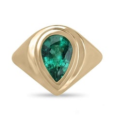 2.47 Carat Emerald Statement 18K White Gold Quiet Power Heirloom
