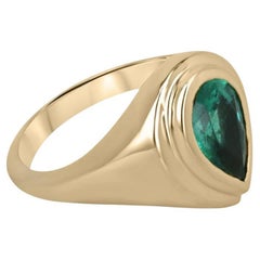 2.47 Carat Emerald Statement 18K White Gold Quiet Power Heirloom