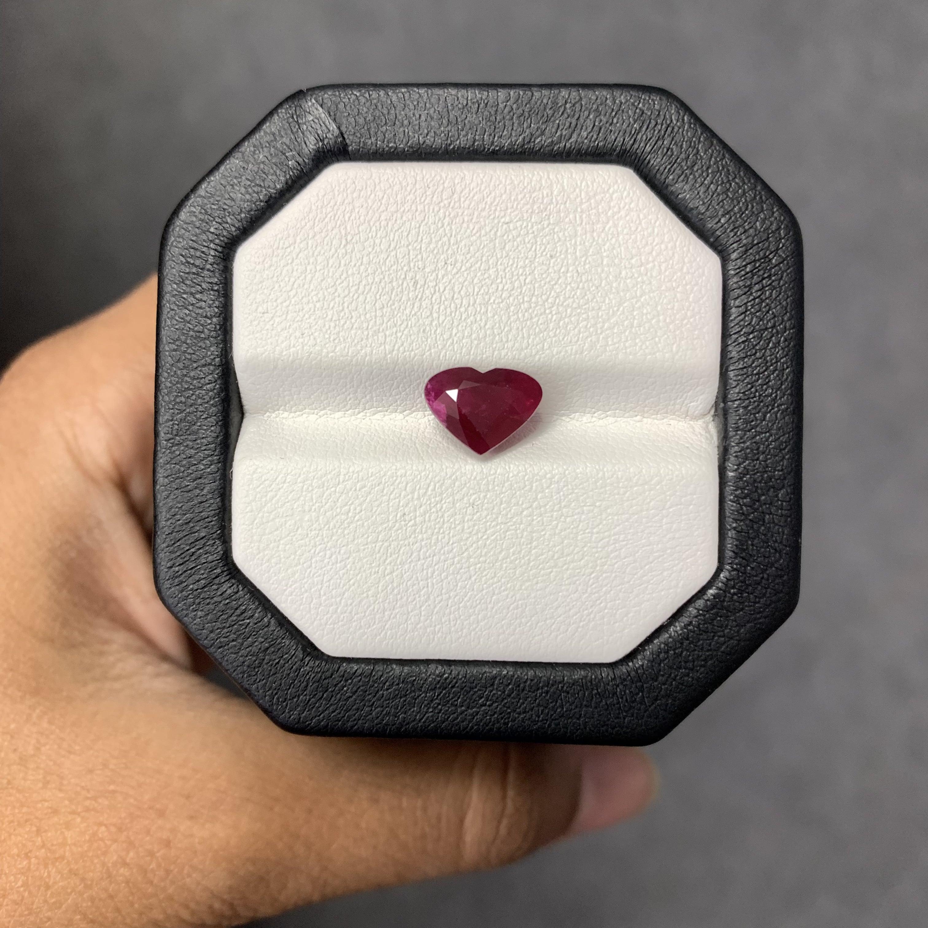 Heart Cut 2.47 Carat Heart Shaped Natural Ruby Valentine's Day Special
