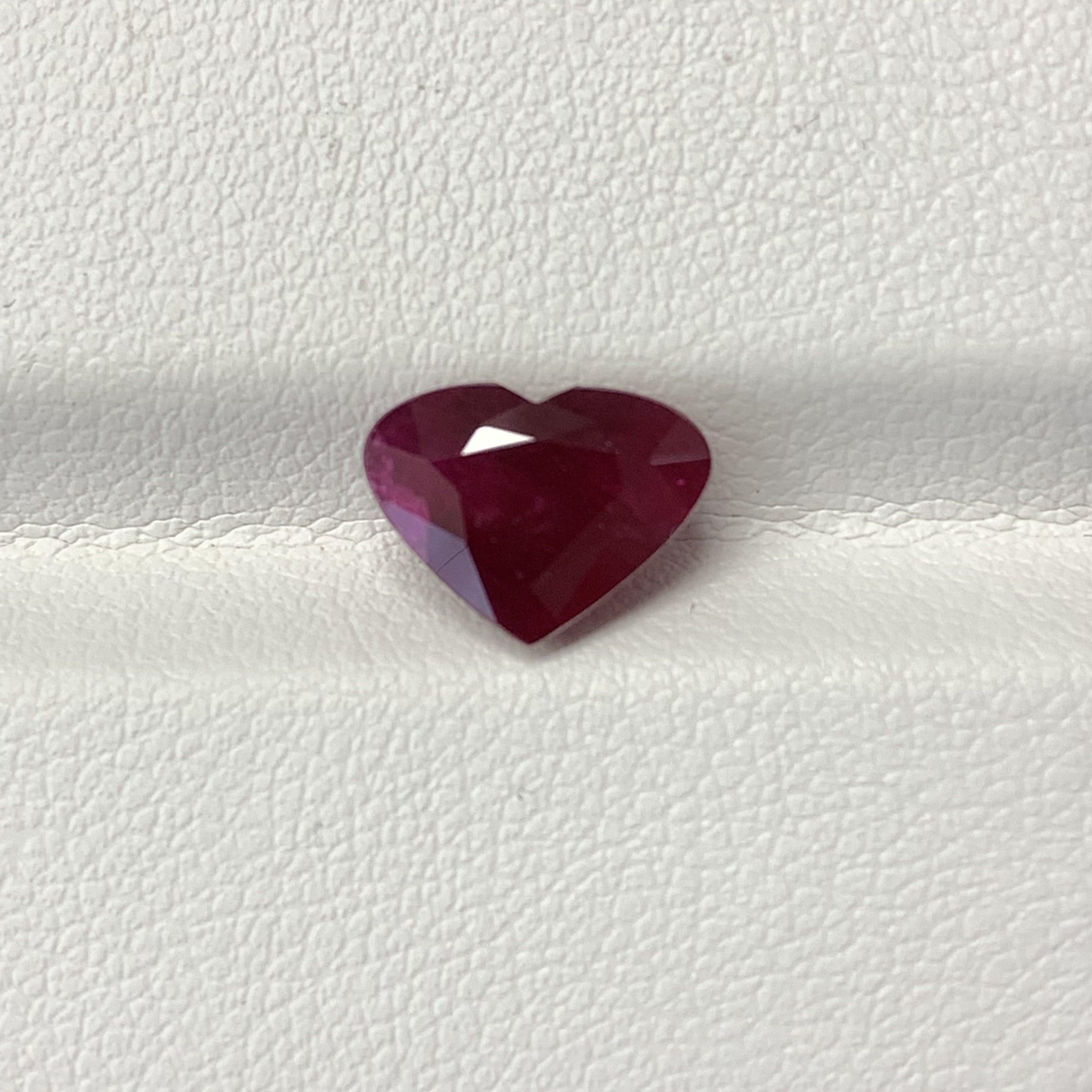 2.47 Carat Heart Shaped Natural Ruby Valentine's Day Special 2