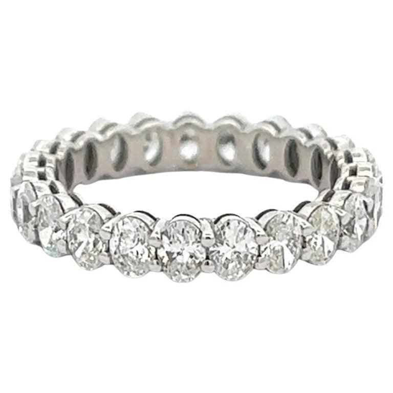 2.47 Carats Total Weight 14k White Gold Eternity Band 1