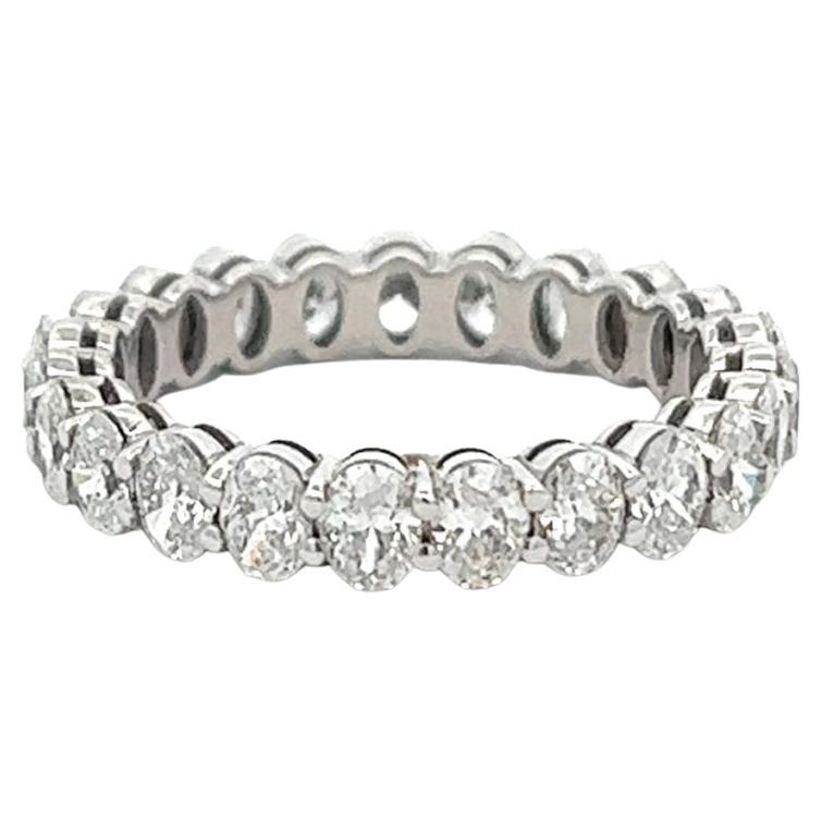 2.47 Carats Total Weight 14k White Gold Eternity Band