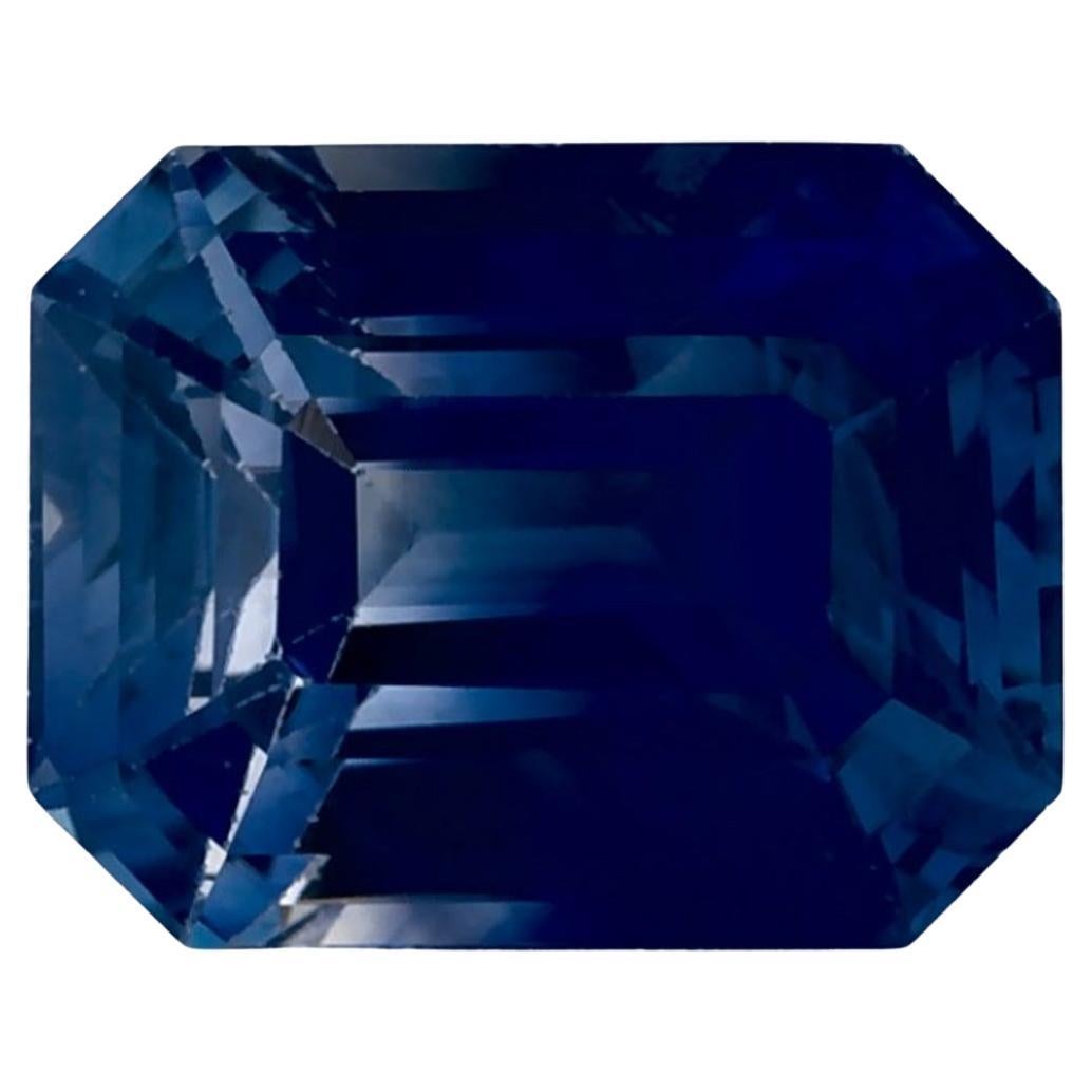 2.47 Ct Blue Sapphire Octagon Cut Loose Gemstone