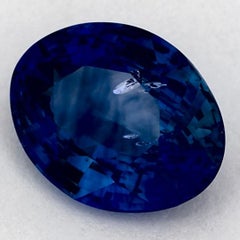 2.47 Karat Blauer Saphir Oval Loser Edelstein