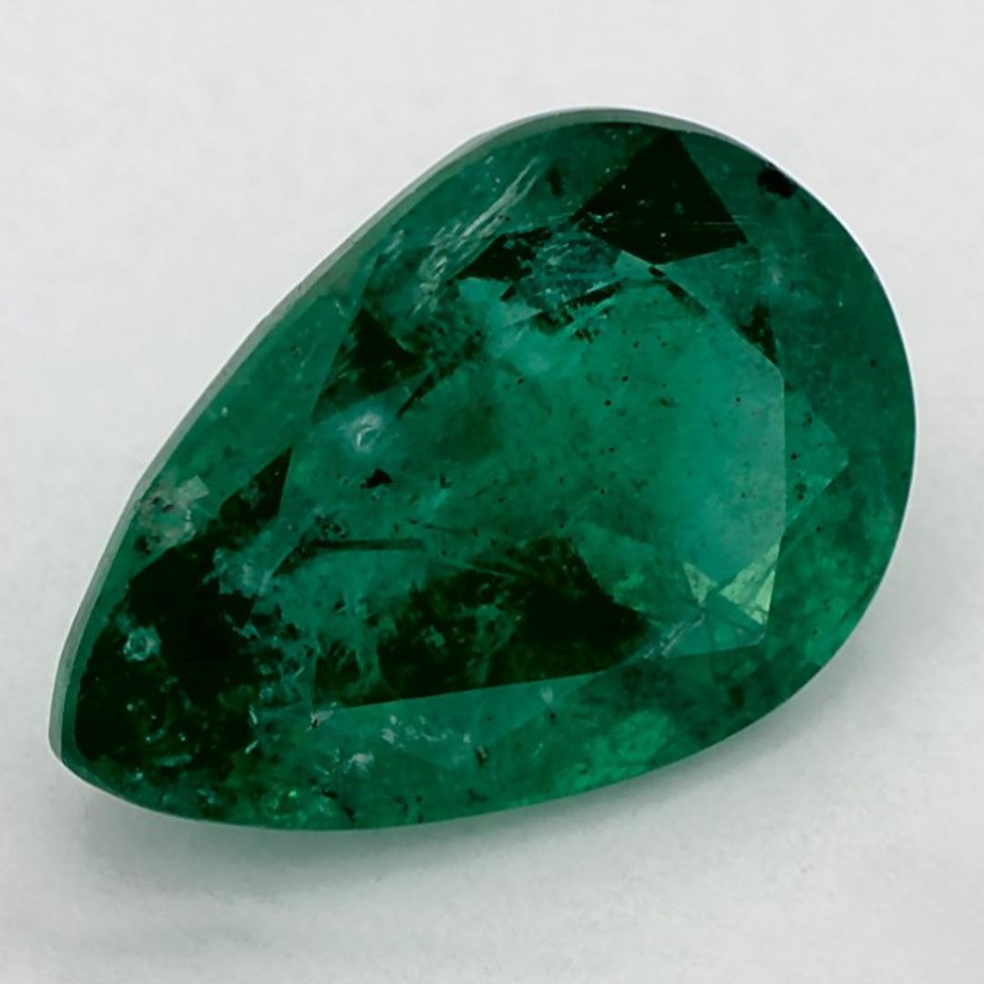 Pear Cut 2.47 Ct Emerald Pear Loose Gemstone For Sale