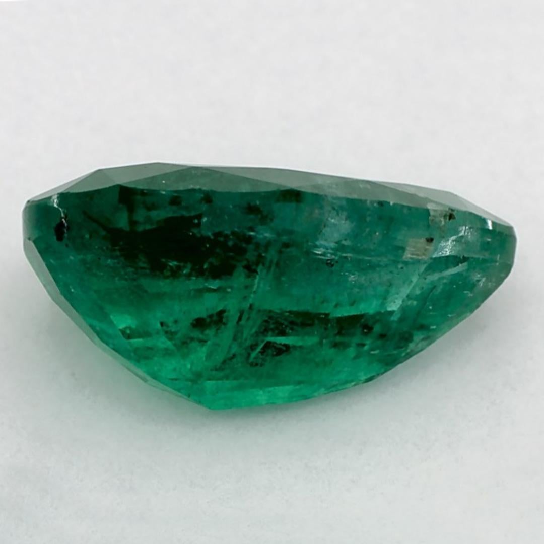 2.47 Ct Emerald Pear Loose Gemstone In New Condition For Sale In Fort Lee, NJ