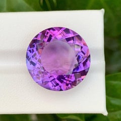 24.70 Carat Natural Loose Purple Color Amethyst Round Cut Brazilian Gemstone