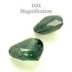 2.47ct Pair Heart Green Sapphire from Australia Unheated