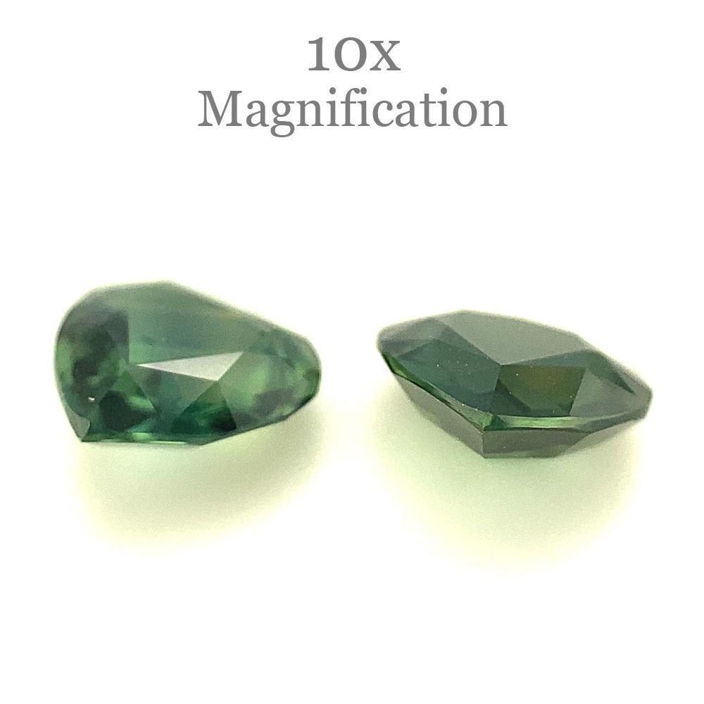 2,47ct Coppia Cuore Zaffiro Verde dall'Australia Non Riscaldato in vendita 1