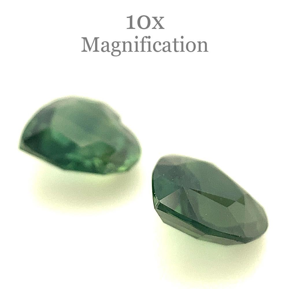 2.47ct Pair Heart Green Sapphire from Australia Unheated For Sale 1