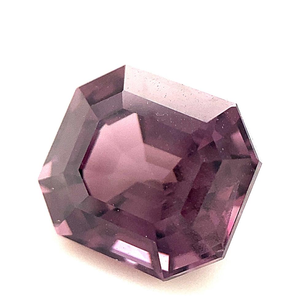 Description:

Gem Type: Spinel 
Number of Stones: 1
Weight: 2.47 cts
Measurements: 7.86 x 7.13 x 5.06 mm
Shape: Square
Cutting Style Crown: Step Cut
Cutting Style Pavilion: Step Cut 
Transparency: Transparent
Clarity: Very Slightly Included: Eye