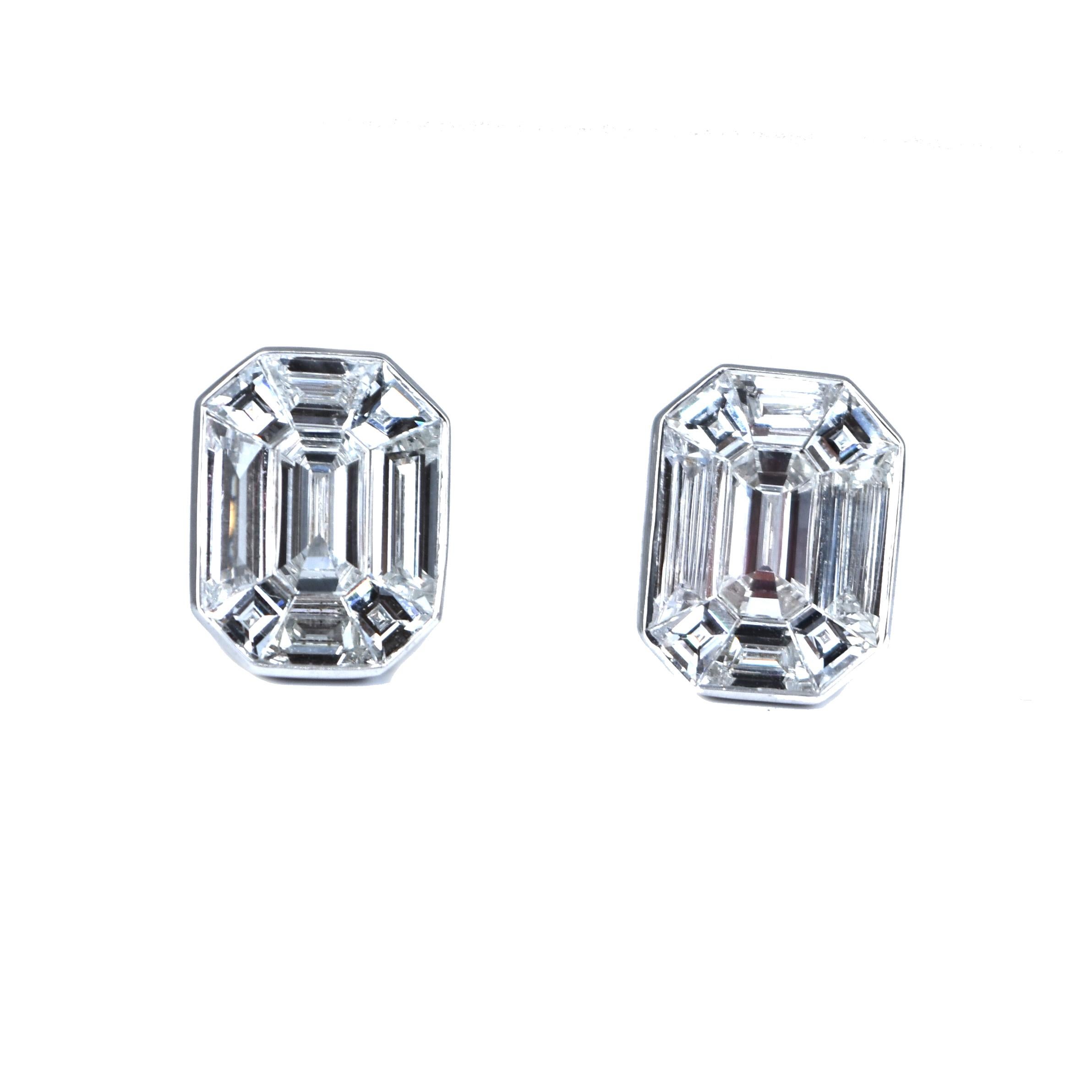 Brilliance Jewels, Miami
Questions? Call Us Anytime!
786,482,8100

Metal: White Gold

Metal Purity: 18k

Stones: Baguette Diamonds

Diamond Color: G

Diamond Clarity: VVS1

Total Carat Weight: 2.48 ct

Earring Dimension: Approx. 12mm x 9mm

Total