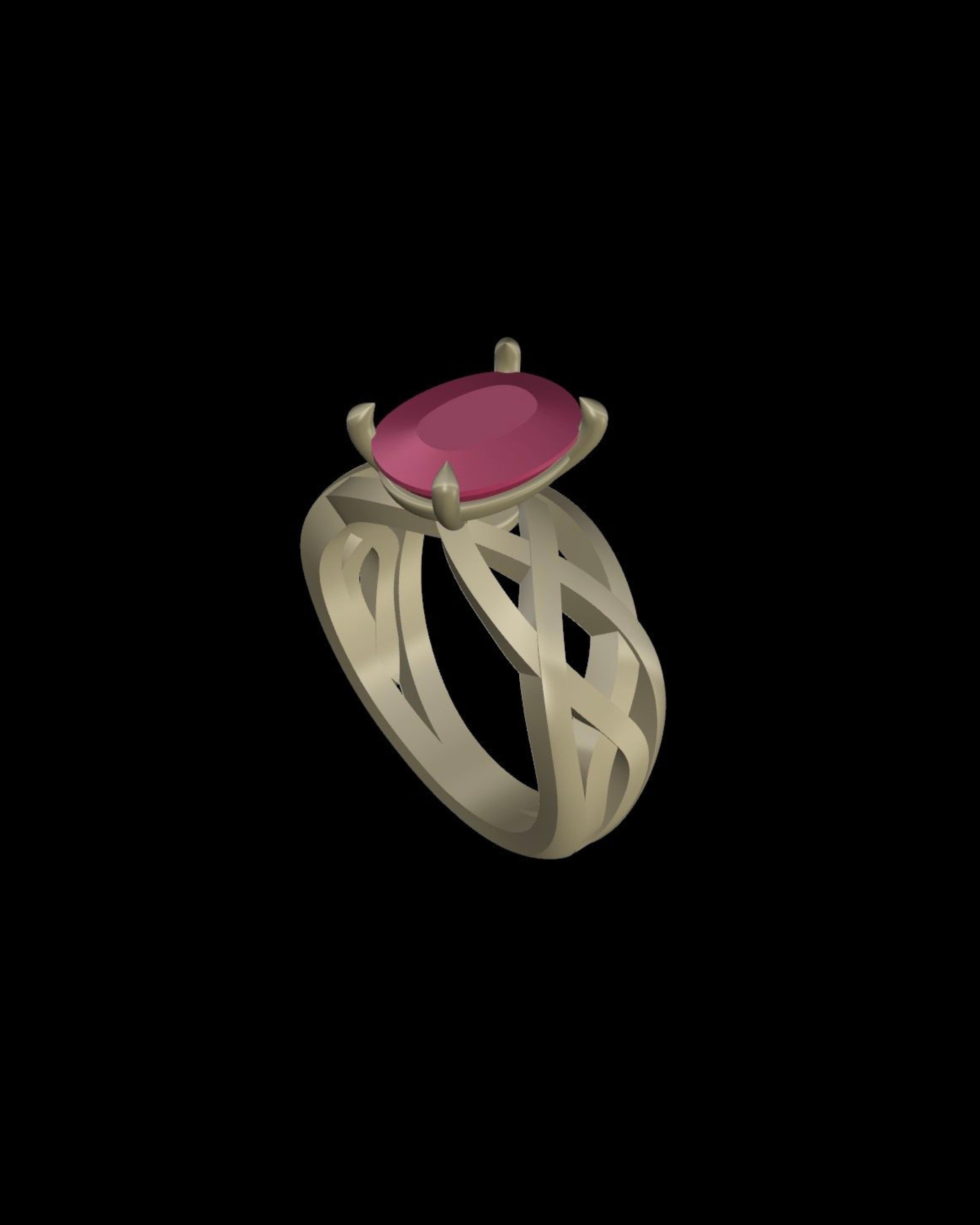 2,48 Karat burmesischer roter Spinell und Diamantring aus 18 Karat Weißgold im Angebot 6