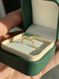 2.48 Carat Emerald Statement 14K White Gold Quiet Power Signature
