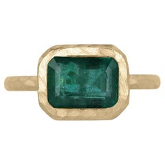 2.48 Carat Emerald Statement 14K White Gold Quiet Power Signature