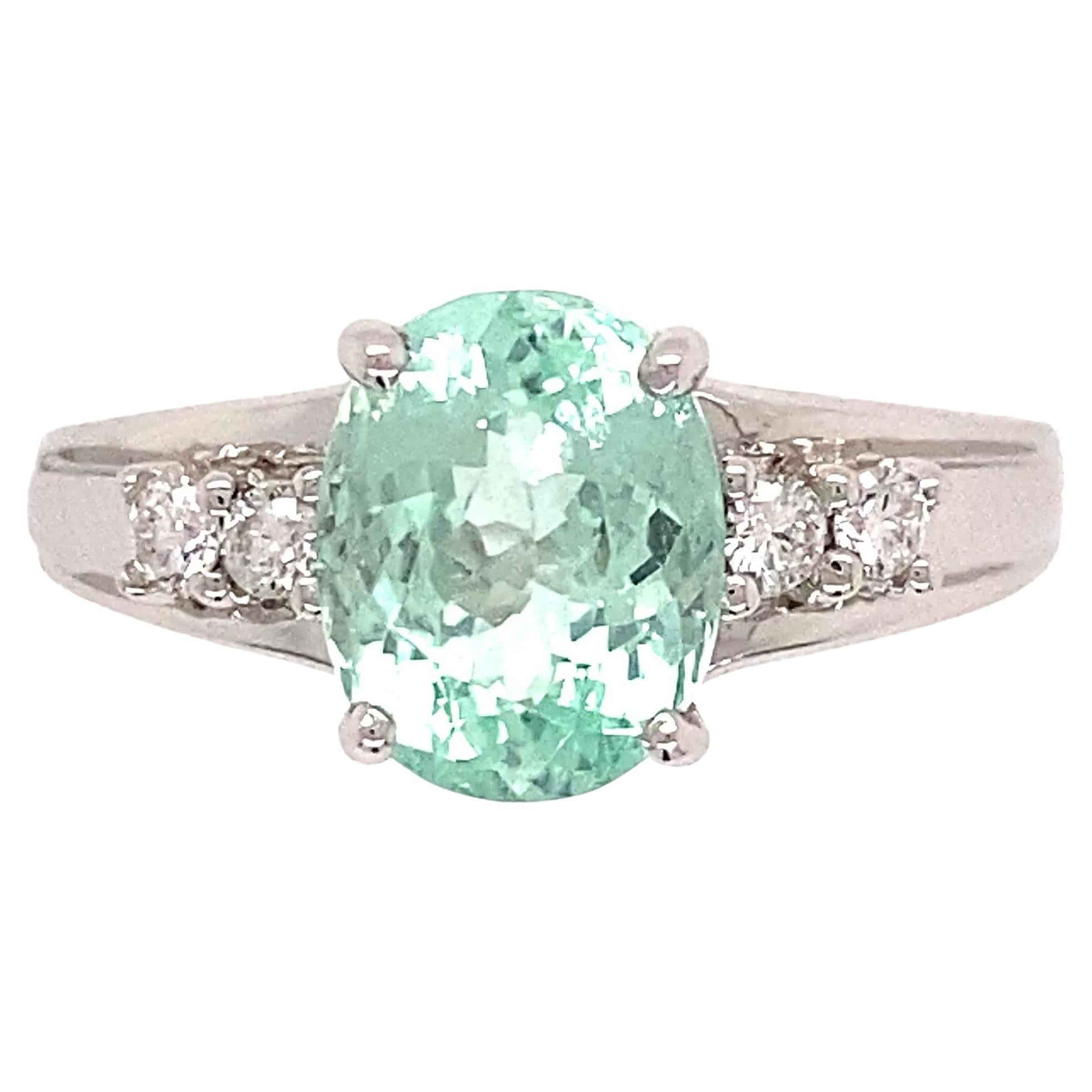 Bague cocktail vintage de succession en or avec tourmaline Paraiba de 2,48 carats certifiée GIA et diamants